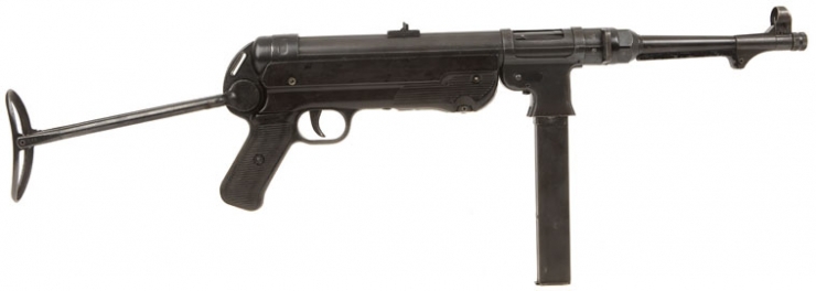 Deactivated Rare German WWII MP40 Slab sided